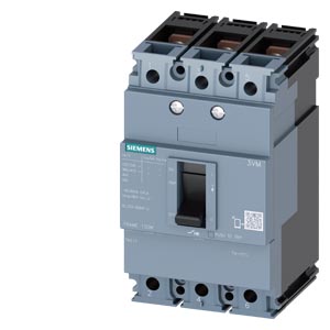 Siemens 3VM1 MCCB 63A 3P, 415V/25 kA, Fixed current Thermal Magnetic